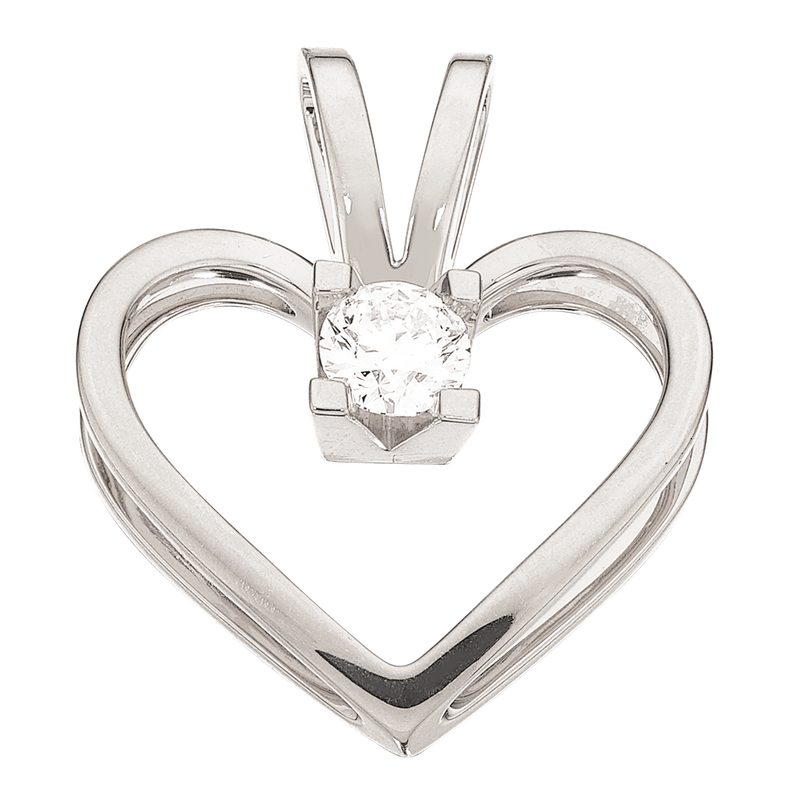Køb Scrouples - Kleopatra diamant hjerte vedhæng med 0,35ct w/si 14 kt. hvidguld - Modelnr.: 2126,35 hos Guldsmed Smeds