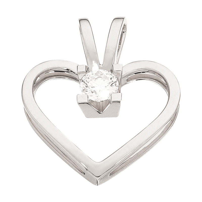Køb Scrouples - Kleopatra diamant hjerte vedhæng med 0,40ct w/si 14 kt. hvidguld - Modelnr.: 2126,40 hos Guldsmed Smeds