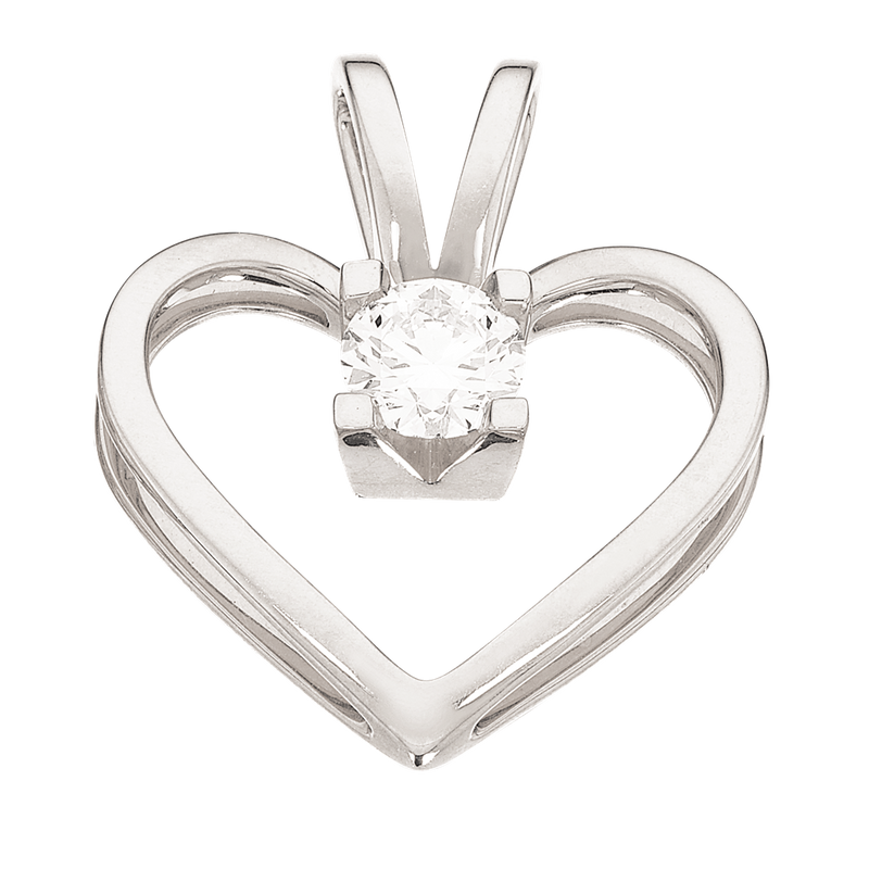 Køb Scrouples - Kleopatra diamant hjerte vedhæng med 0,50ct w/si 14 kt. hvidguld - Modelnr.: 2126,50 hos Guldsmed Smeds