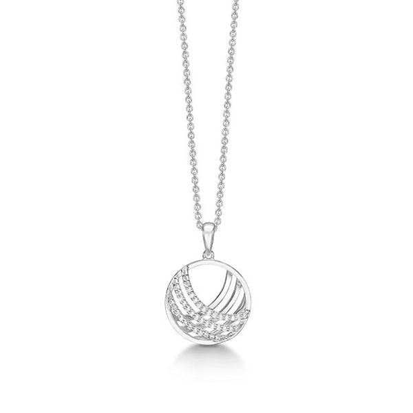 Køb Aagaard - RHOD. SØLV COLLIER M/SY.ZIRCONIA MED 80CM KÆDE - Model: 21323331-80 hos Guldsmed Smeds