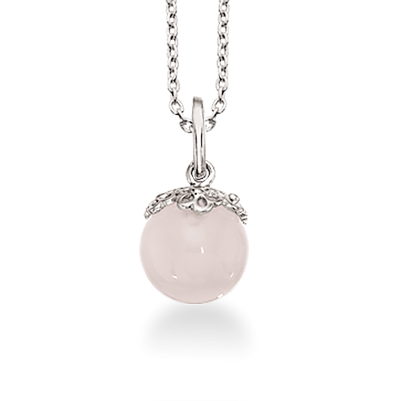Køb Scrouples - Prima Vera vedhæng, rosa quartz m/kæde - Model nr.: 232212 hos Guldsmed Smeds