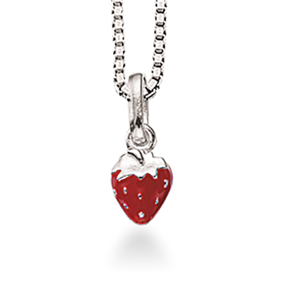 Køb Scrouples - Rødt jordbær, halskæde, sølv - Model: 233882 hos Guldsmed Smeds