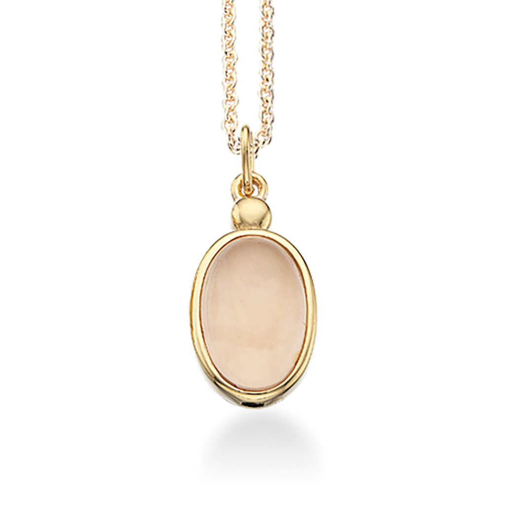 Køb Scrouples - Vedhæng forgyldt med rosa quartz m/kæde - Model nr.: 234712 hos Guldsmed Smeds