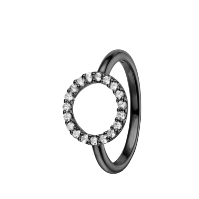 Køb Christina Collect Ring - Topaz Circle, Sort rhodineret sølv - Modelnr.: 3.20.D hos Guldsmed Smeds