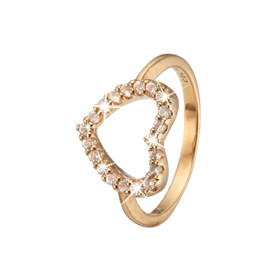 Køb Christina Jewelry - Ring, Topaz Heart, goldpl silver - Model: 800-3.21.B hos Guldsmed Smeds