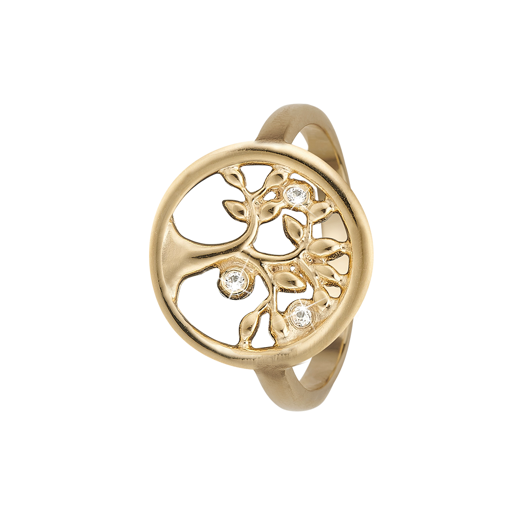 Køb Christina Jewelry - Ring, Tree of Life, goldpl silver - Model: 800-3.23.B hos Guldsmed Smeds