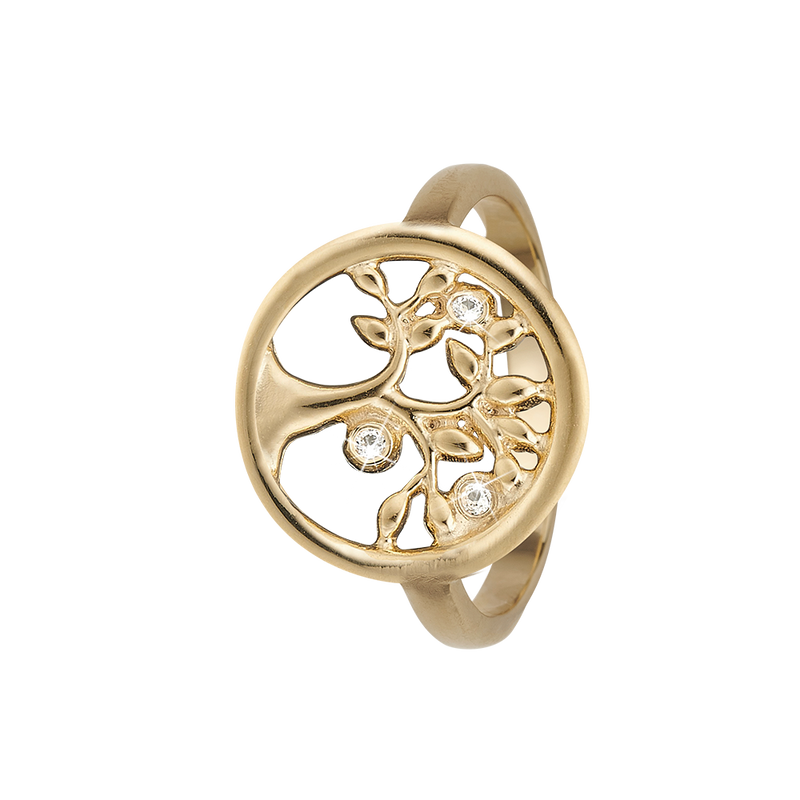 Køb Christina Jewelry - Ring, Tree of Life, goldpl silver - Model: 800-3.23.B hos Guldsmed Smeds