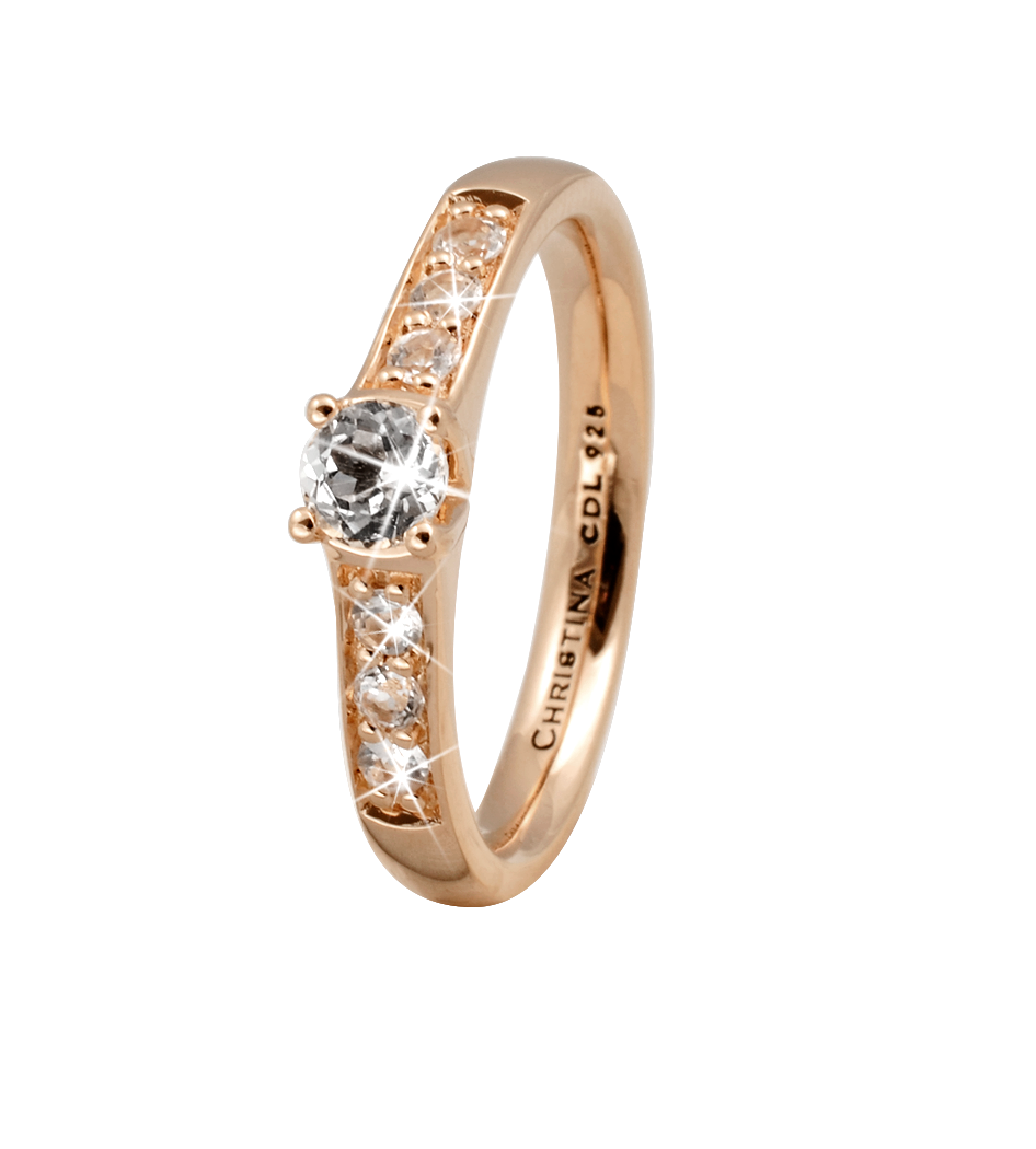 Køb Christina Collect Ring - Topaz Princess, forgyldt sølv - Modelnr: 800-3.8.B hos Guldsmed Smeds