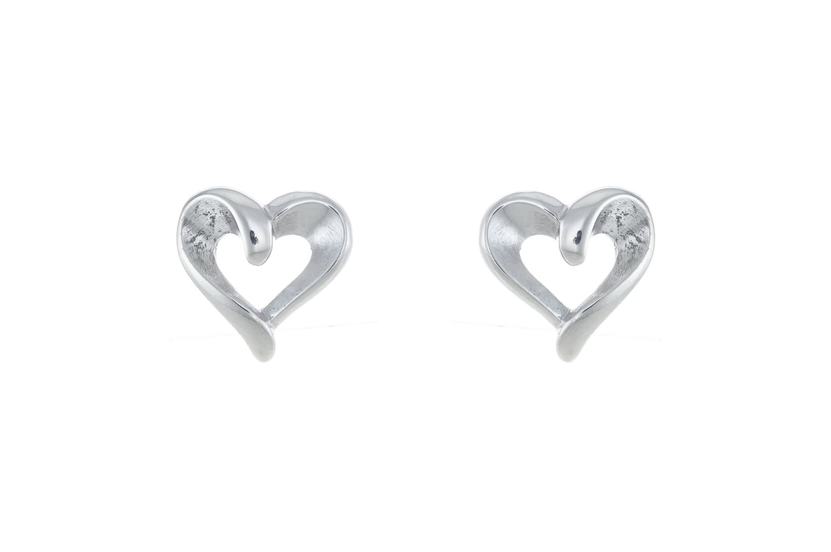 Køb Classic Jewelry - sølv rhod hjerte ørestik - Modelnr.: 30-70343-000-99 hos Guldsmed Smeds