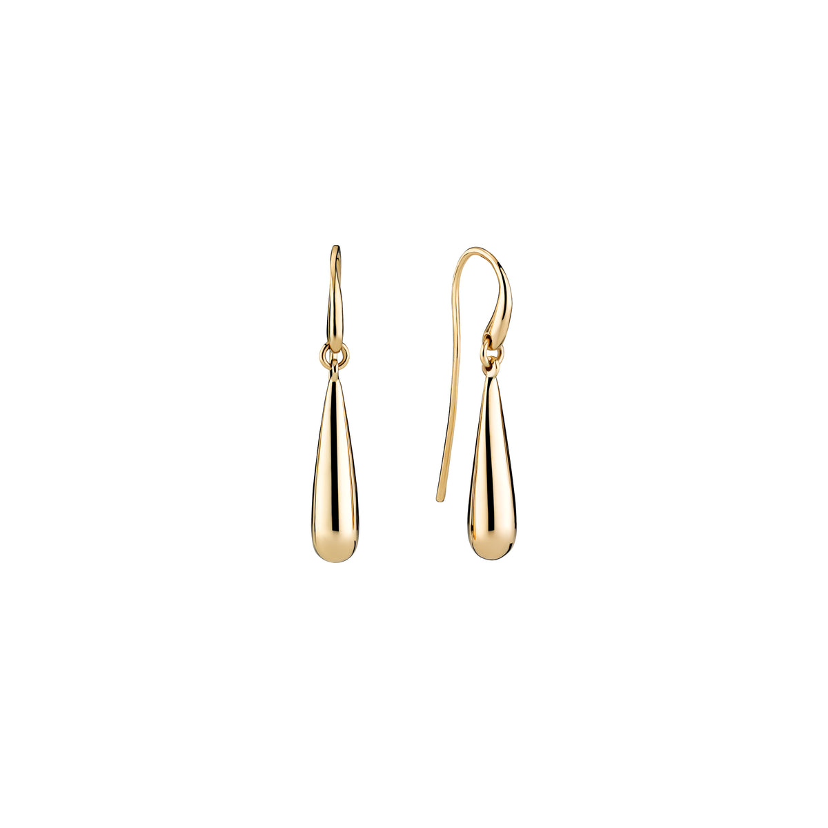 Køb Lund of Copenhagen - 8 kt ørehængere - dråber 21mm- Model Nr.: 3091049-2 hos Guldsmed Smeds