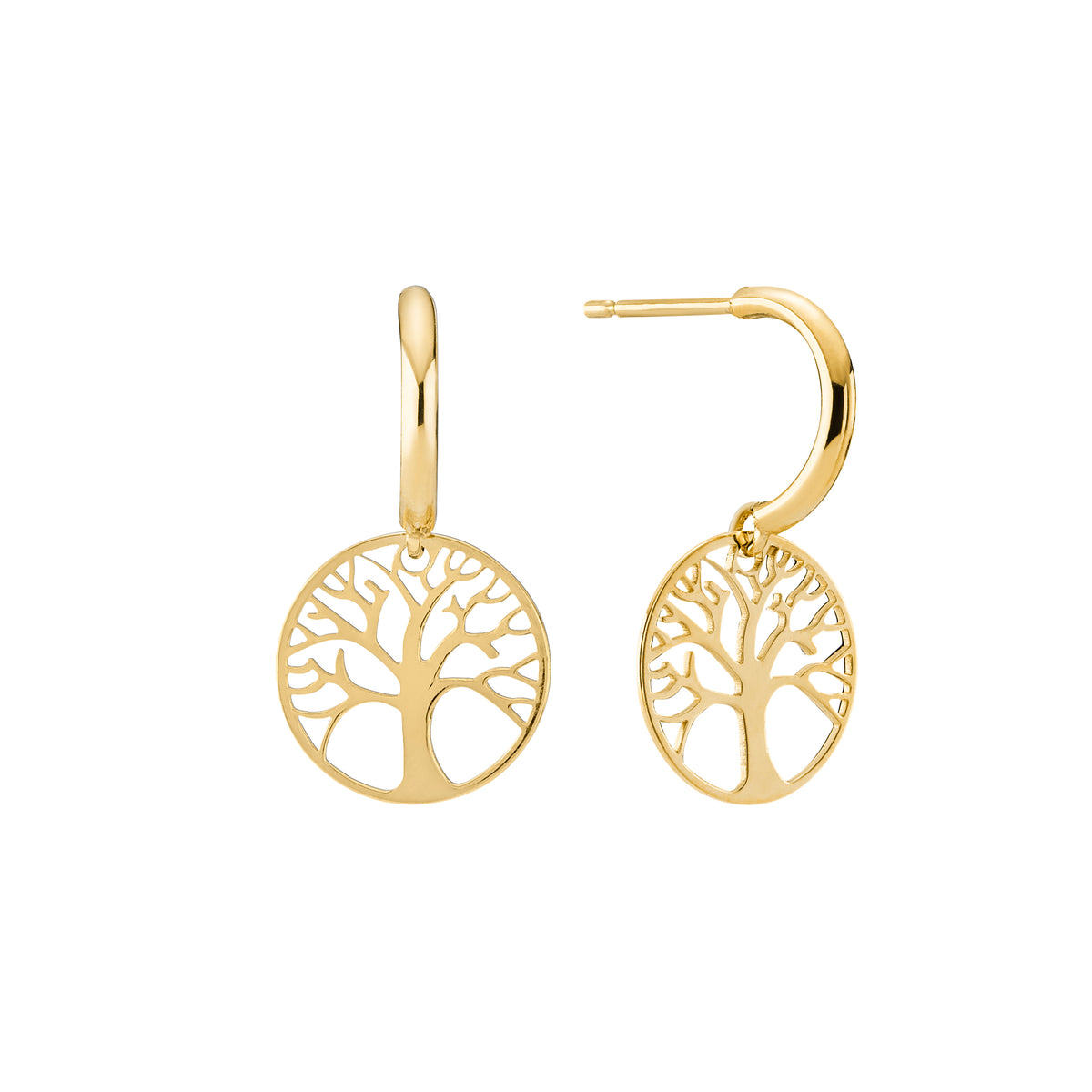 Lund Copenhagen Livets træ ørehænger 20x11 mm i 8 kt. guld – model 3091236-4