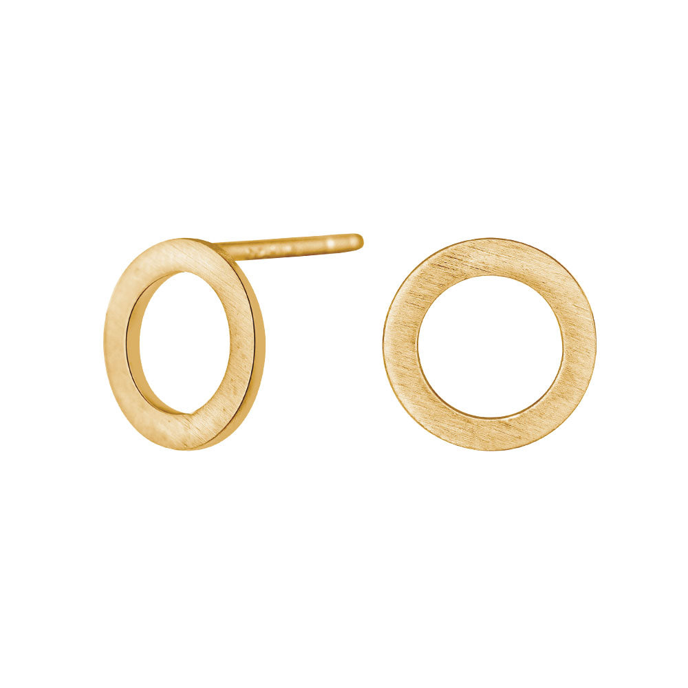 Køb Nordahl Jewelery - Forgyldt sølvørestik, cirkel 9mm - Model: 325 374 hos Guldsmed Smeds