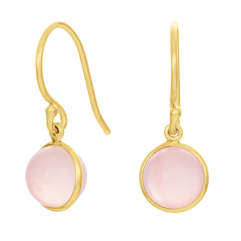 Køb Nordahl Andersen - Forgyldt sølv ørebøjle SWEETS52 rosa quartz - Model: 329 016-3 hos Guldsmed Smeds