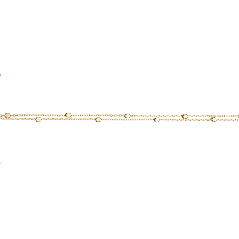 Køb Scrouples - Armbånd 8 kt. dobbelt m. facetterede kugler - Model nr.: 33523,18 hos Guldsmed Smeds