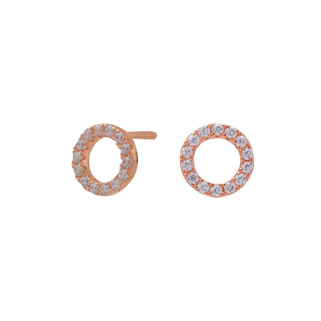Køb Joanli Nor - Rosaforgyldt øreringe ANNANOR cirkler cz. 8mm - Model: 345 068-4 hos Guldsmed Smeds