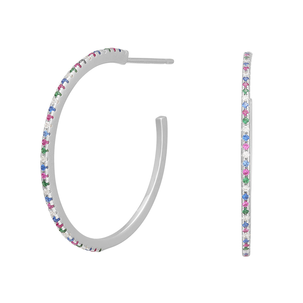Køb Joanli Nor - Rhd. Sølv creoler EZRANOR 28mm - Model: 345 232 hos Guldsmed Smeds