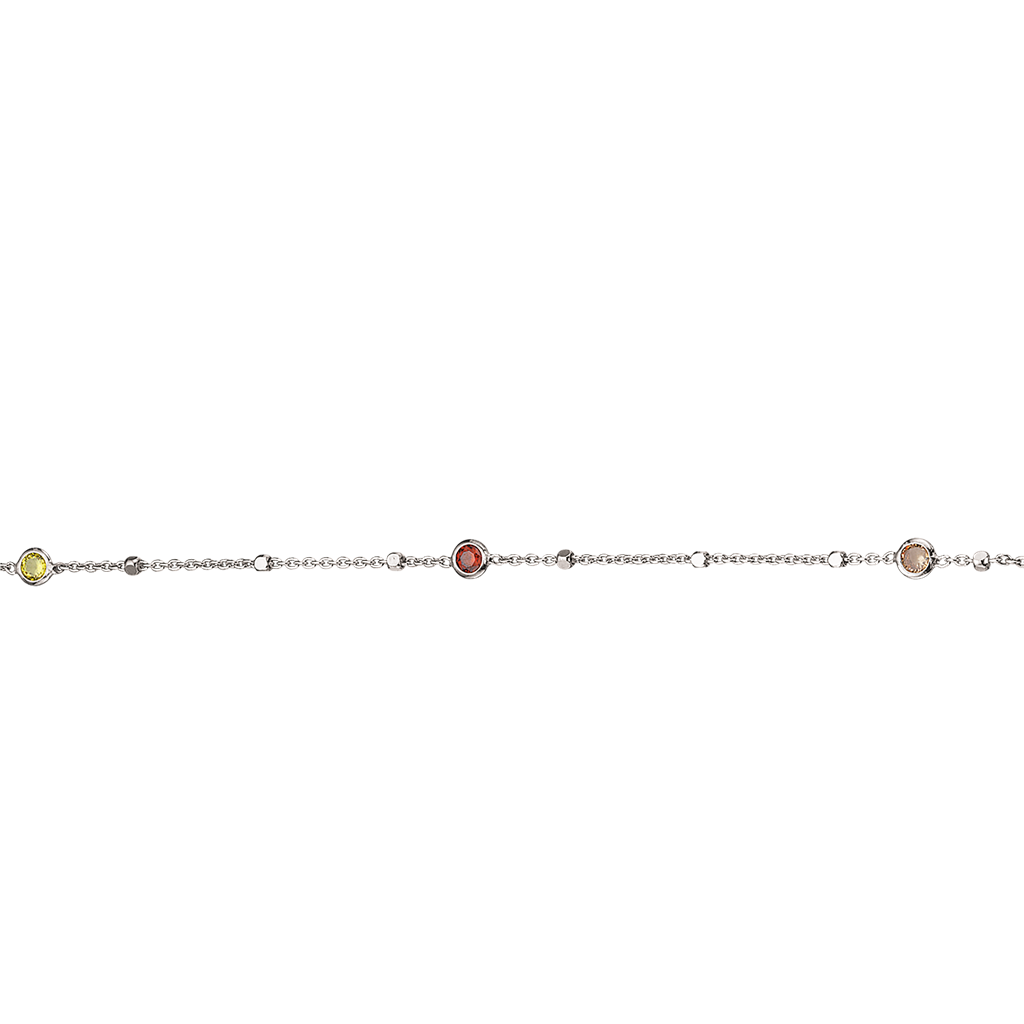 Køb Scrouples - Armbånd rho. med farvede zir. - Model nr.: 37682,18 hos Guldsmed Smeds