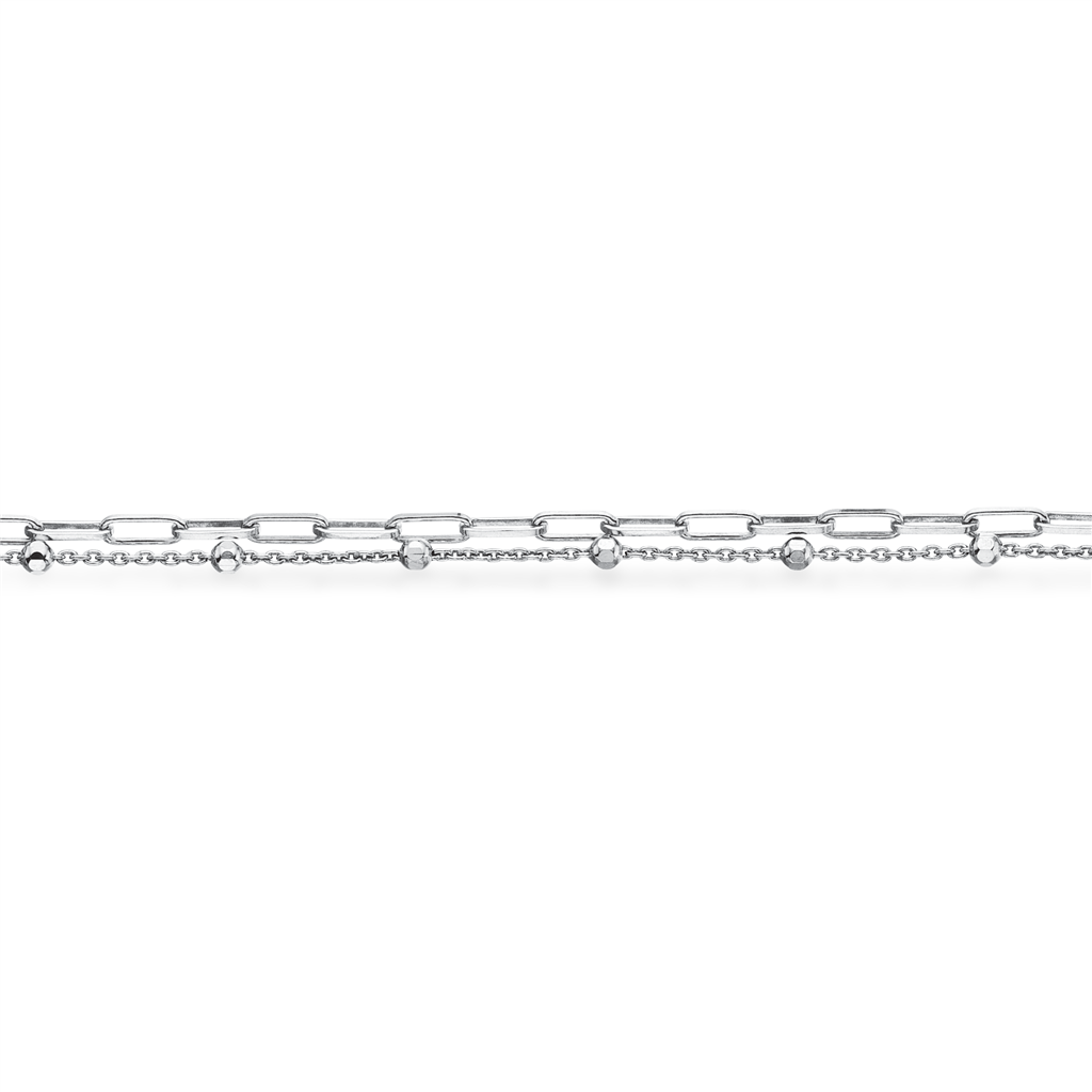 Scrouples - Sølv halskæde 2-rækket 42+3 cm - Model: 38212H,M