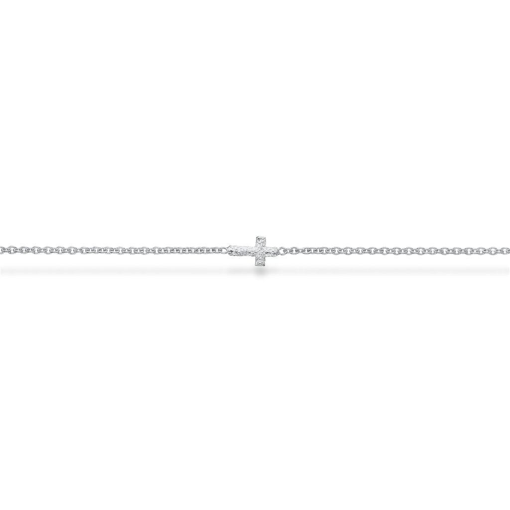 Scrouples - Sølv armbånd med små kors - Model: 38252A,M