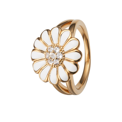 Køb Christina Collect Ring - Topaz big white marguerit, Forgyldt sølv - Modelnr.: 4.6.B hos Guldsmed Smeds