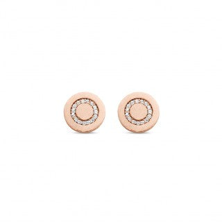 Køb SPIRIT ICONS - IRIS , ØRESTIK I ROSA FORGYLDT SØLV MED ZIRKON - MODEL: 40094 hos Guldsmed Smeds