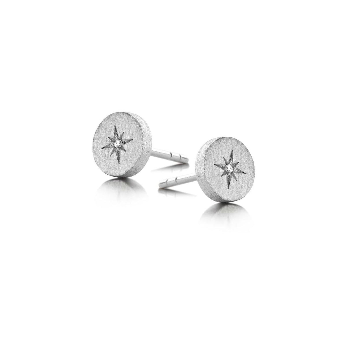 Køb SPIRIT ICONS - NORTH STAR , ØRESTIK I SØLV MED DIAMANT - MODEL: 40111 hos Guldsmed Smeds