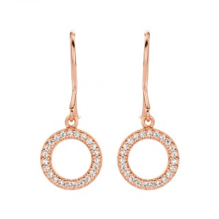 Køb SPIRIT ICONS - TREND , ØREHÆNGER I ROSA FORGYLDT SØLV MED ZIRKON - MODEL: 40544 hos Guldsmed Smeds