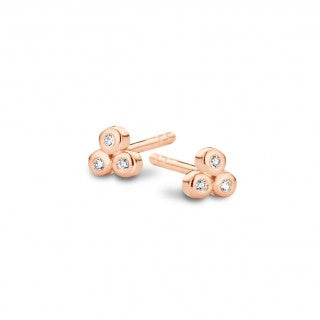 Køb SPIRIT ICONS - TRIO , ØRESTIK I ROSA FORGYLDT SØLV MED ZIRKON - MODEL: 40624 hos Guldsmed Smeds