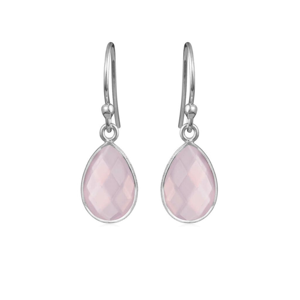 Susanne Friis Bjørner - Sølv ørebøjle med rosa kvarts - Model: 4068-1-112