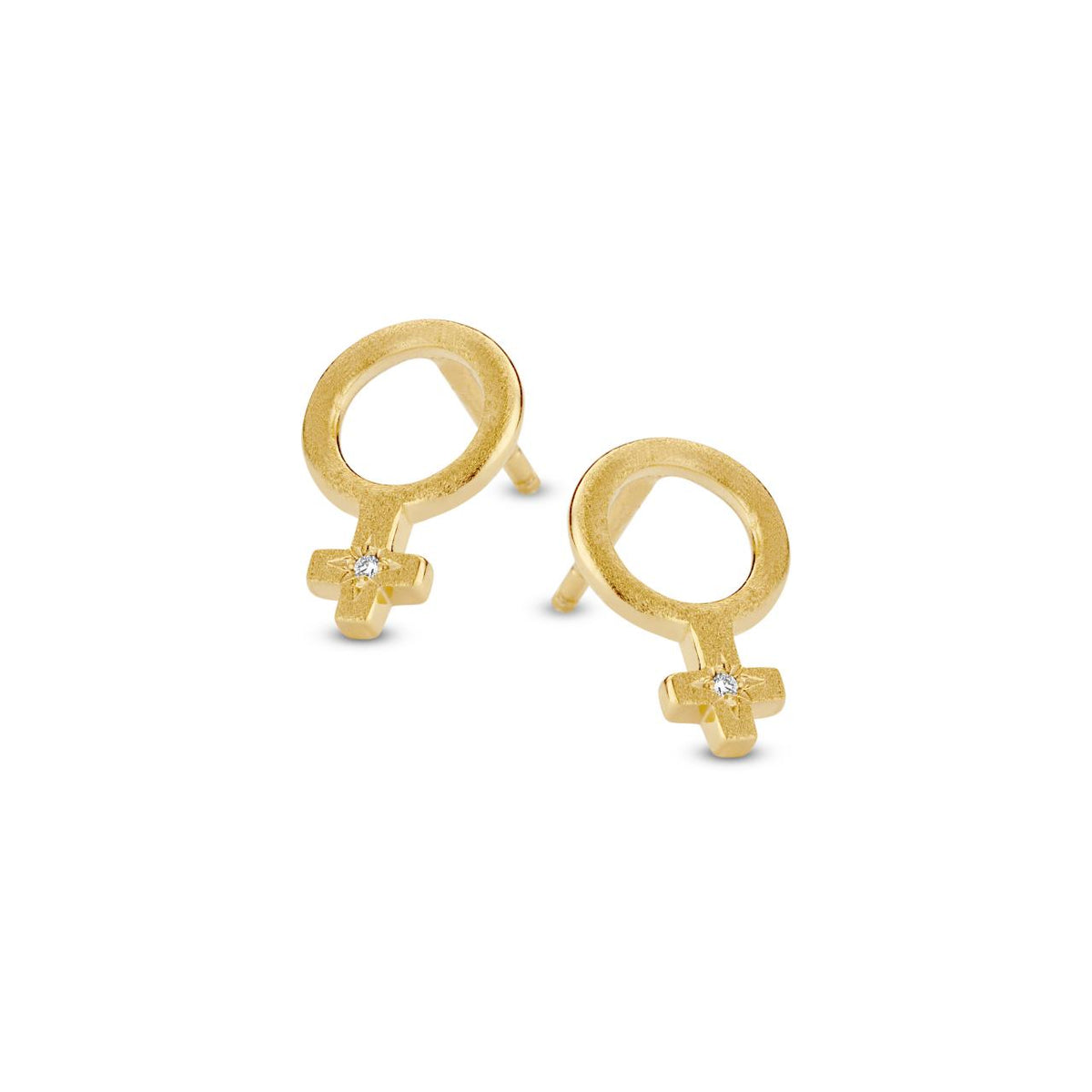 Køb SPIRIT ICONS - She, Ørestikker sølv fg. mat m. diamant - MODEL: 40902 hos Guldsmed Smeds