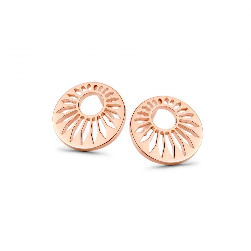 Køb Spirit Icons - Peacock, ørestik i rosa forgyldt sølv - Model: 41314 hos Guldsmed Smeds