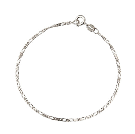 Jeberg Jewellery - Sølv Figaro armbånd - Model: 4518-17-SILVER