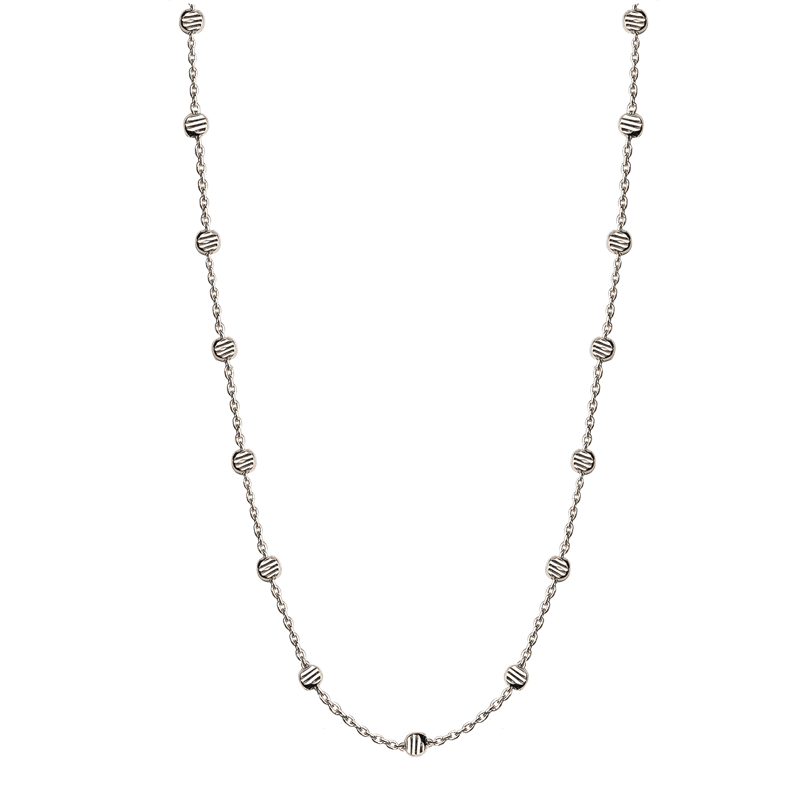 Jeberg Jewellery - Sølv Gold beads halskæde - Model: 4575-42-S