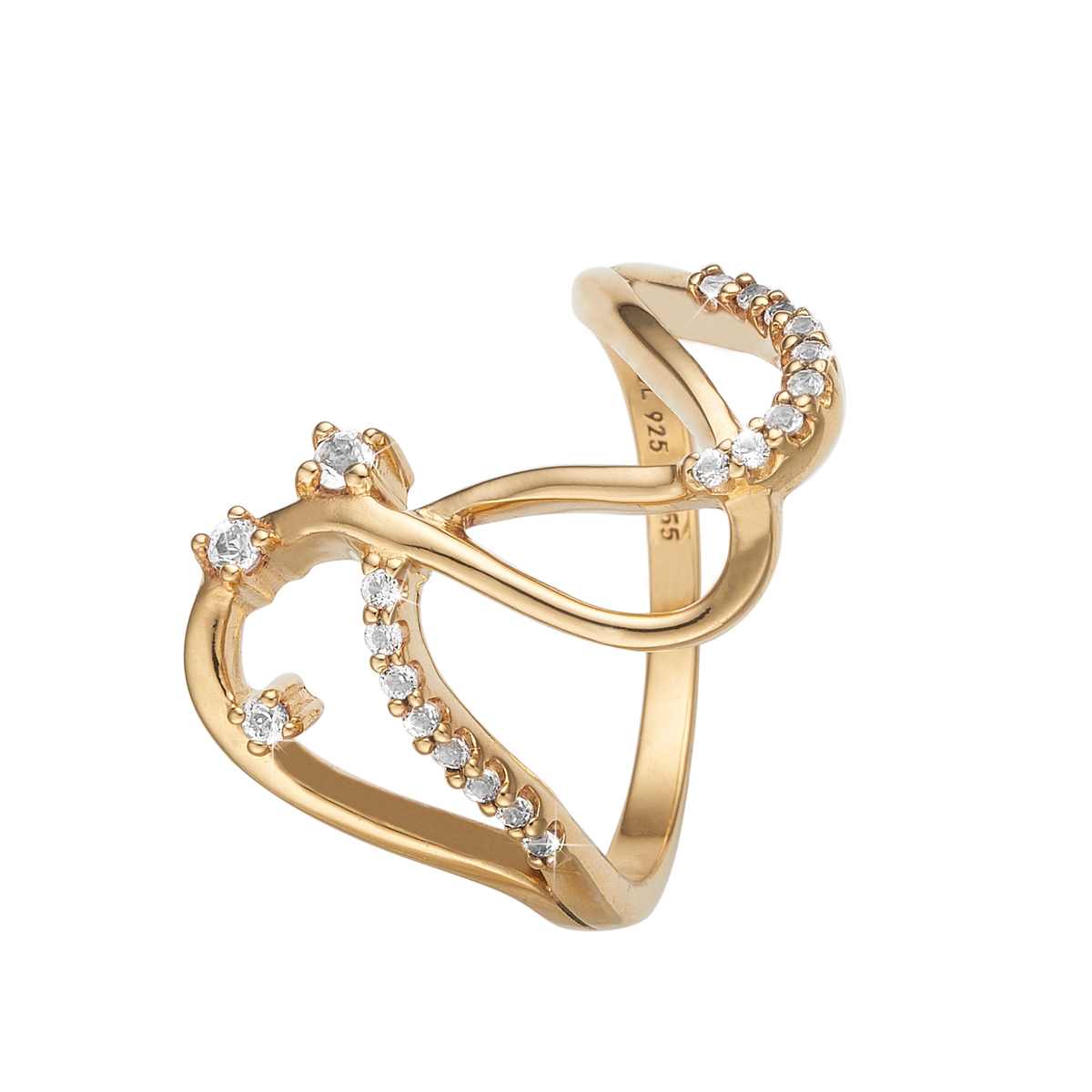 Køb Christina Jewelry - Ring, Energy Love, gold plated silver, - Model: 800-5.1.B hos Guldsmed Smeds