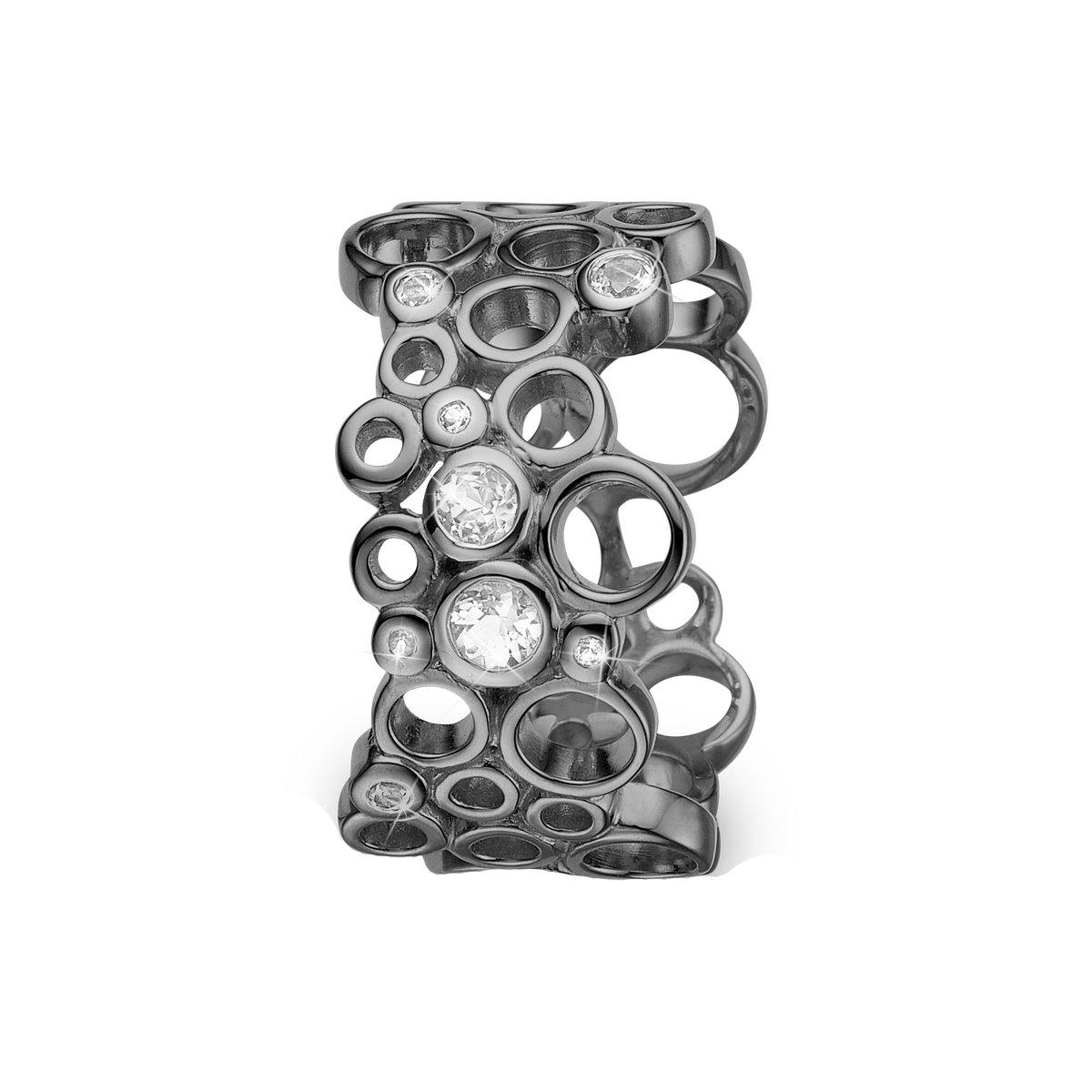 Køb Christina Jewelry - Ring, Cocktail, størrelse 49, black ruth silver - Model: 800-5.2.D-49 hos Guldsmed Smeds