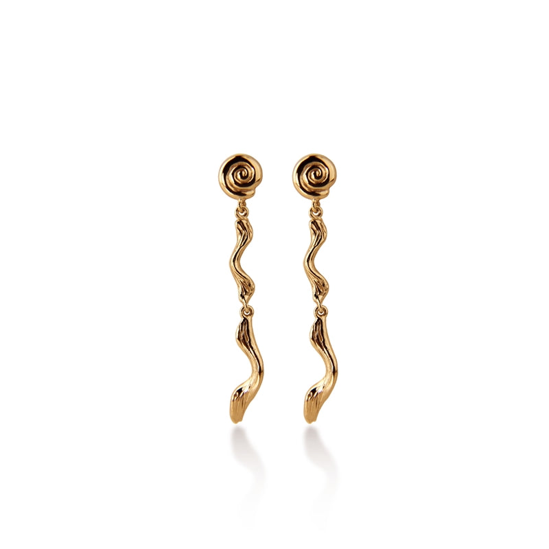 Jeberg Jewellery - Forgyldt Shell drop ørering - Model: 51700