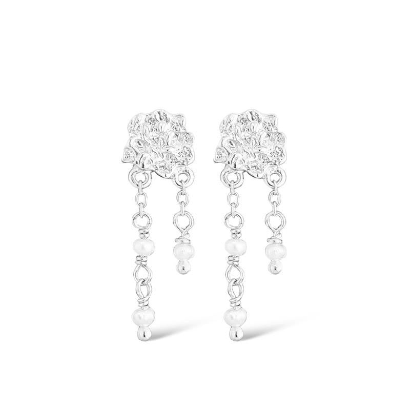 Jeberg Jewellery - Sølv "I AM GOLD" pearly cascade ørering - Model: 51902