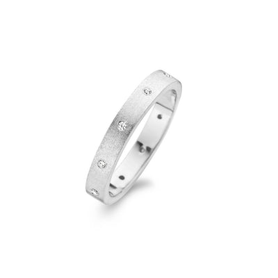 Køb SPIRIT ICONS - RAW , RING I SØLV MED ZIRKON RUSTIC - MODEL: 53181-54 hos Guldsmed Smeds