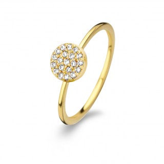 Køb SPIRIT ICONS - MINI , RING I FORGYLDT SØLV MED ZIRKON - MODEL: 53212-54 hos Guldsmed Smeds