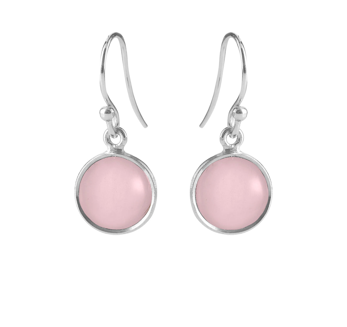 Køb Susanne Friis Bjørner - Ørehængere sølv m. 8x10mm lyserød krysopras - Modelnr.: SFB-5521-1-112 hos Guldsmed Smeds