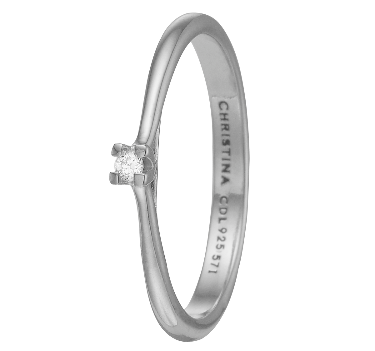 Køb Christina Jewelry - Ring, Labgrown Diamond 0,03ct, silver - Model: 800-6.1.A hos Guldsmed Smeds