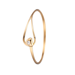 Køb Christina jewelry & watches - Open Heart, cuff bangle, goldpl, size medium - Modelnr.: 601-G-Heart-M hos Guldsmed Smeds