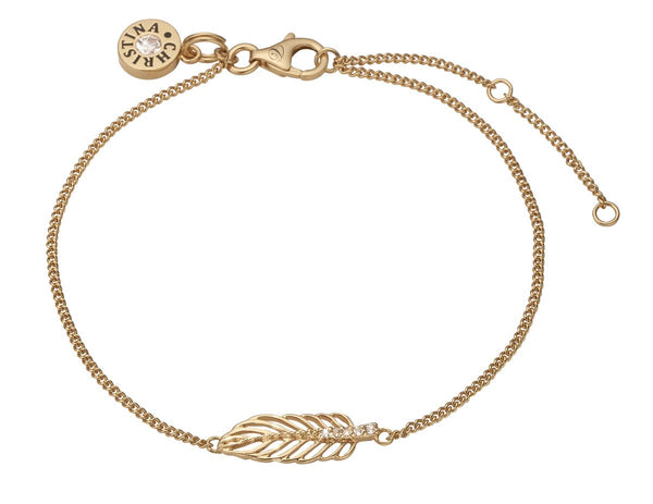 Køb Christina jewelry & watches - Feather, bracelet, goldpl silver - Modelnr.: 601-G04 hos Guldsmed Smeds