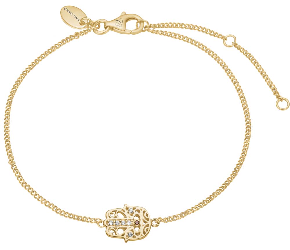 Køb Christina jewelry & watches - Hamsa Hand, armbånd, forgyldt sølv - Modelnr: 601-G32 hos Guldsmed Smeds