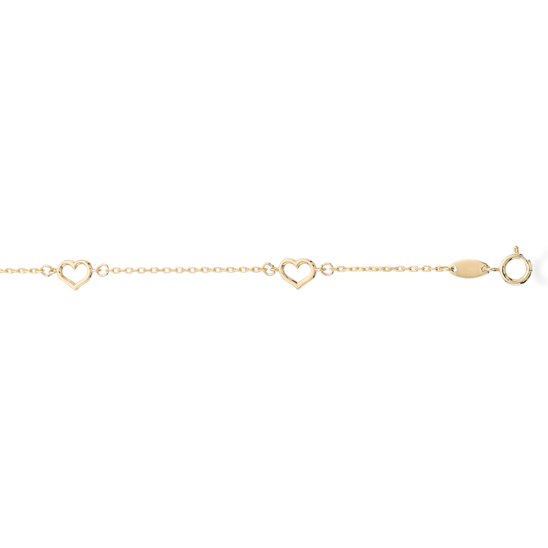 Køb Scrouples - 8 kt. guld armbånd, med små hjerter - Model nr.: 601873 hos Guldsmed Smeds