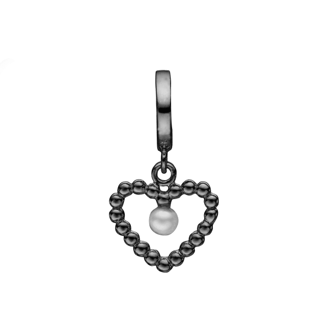 Køb Christina Collect Charm - Bubbly Pearl Love, black ruthenium silver - Modelnr: 610-B59 hos Guldsmed Smeds
