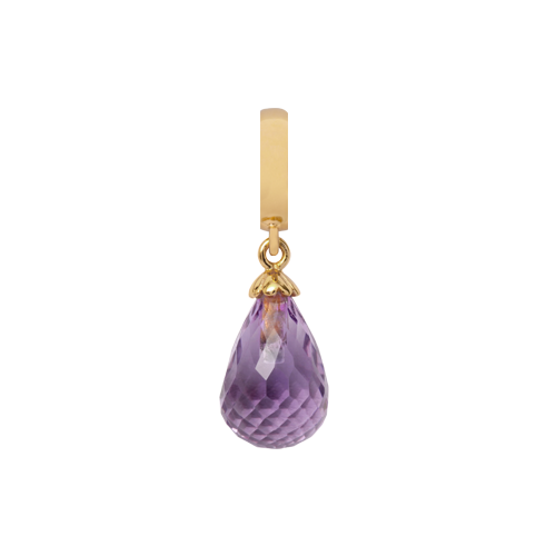 Køb Christina jewelry & watches - Amethyst purple drop, gold - Modelnr.: 610-G01Amethystp hos Guldsmed Smeds