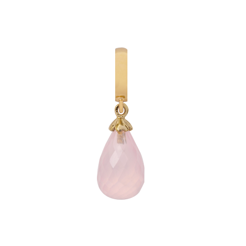 Køb Christina jewelry & watches - Rose Quarz drop gold - Modelnr.: 610-G01Rose hos Guldsmed Smeds