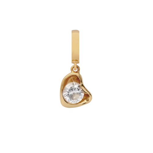Køb Christina Jewelry & Watches - Crystal Quarz Heart Drop gold - Modelnr: 610-G04CRYSTAL hos Guldsmed Smeds