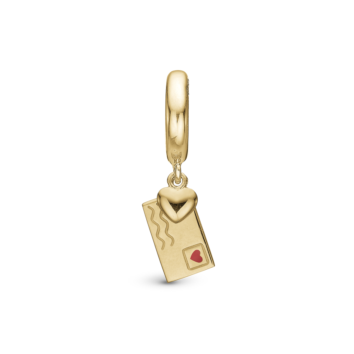 Christina Love Letter charm i forgyldt sølv – model 610-G118